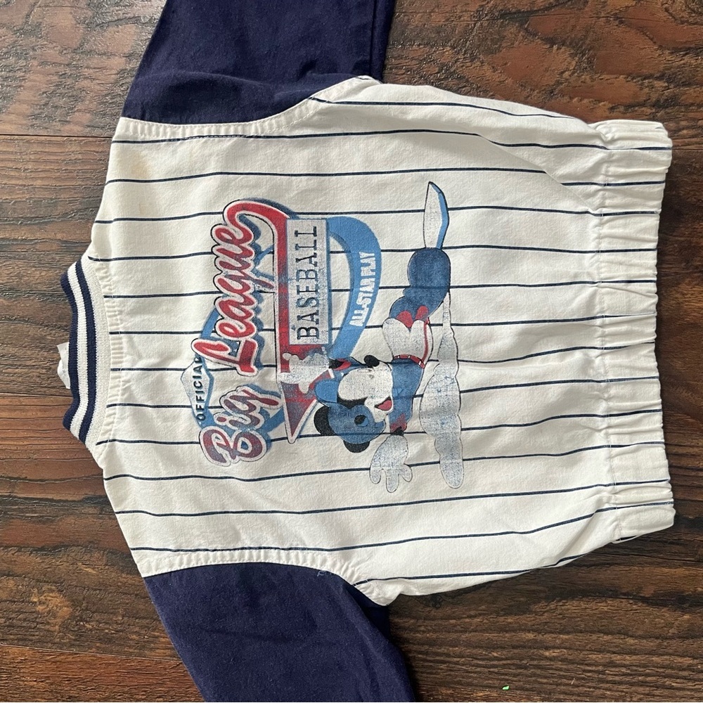 Vintage Toddler Walt Disney Mickey Baseball Jacket Size 18 Months - Picture 4 of 5